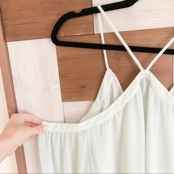 WAYF Mint Cold Shoulder Blouse - Picture 3 of 4